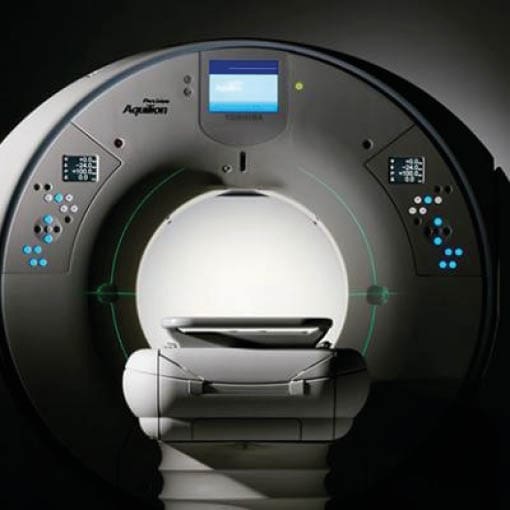 Spitzentechnik: CT (Magnetresonanztomographie) 256 und 640* Schichten